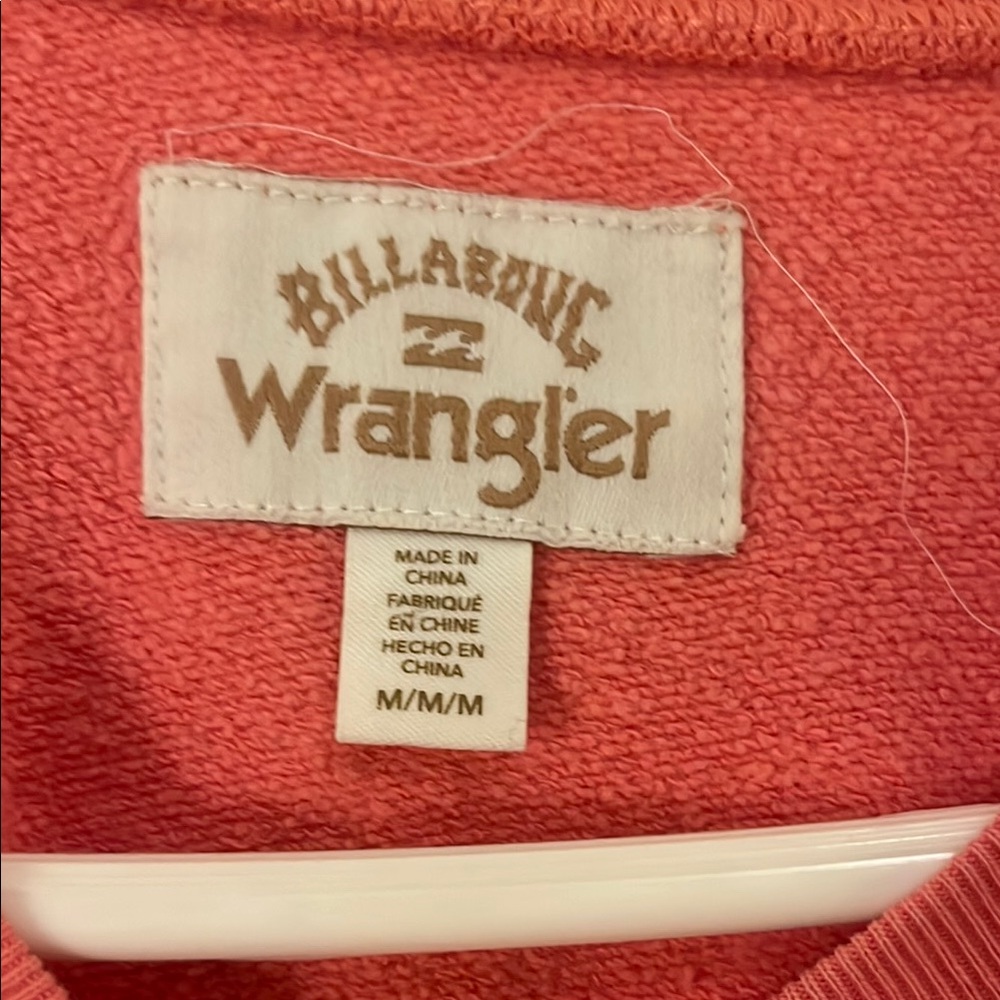 Billabong Wrangler Coral Sweatshirt Size Medium - Picture 3 of 5